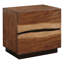 Ensemble de chambre à coucher 3 pièces Ashcombe en noyer fumé, format King oriental, avec lit plateforme et tables de chevet
