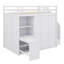 Lit double avec placard intégré, bureau et étagère-411966535