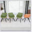 Ensemble de 4 chaises de salle à manger médiévales modernes en cuir synthétique et pieds en métal noir pour la maison et la cuisine-526846770