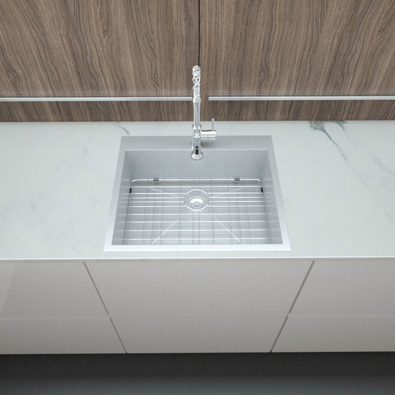 25 " L Drop-In Single Bowl Stainless Steel Kitchen Sink