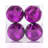 4 Piece Shatterproof Swirling Purple Ornaments-113912830