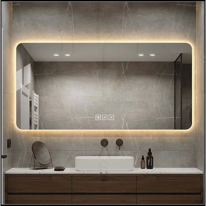 48*24in LED bathroom mirror