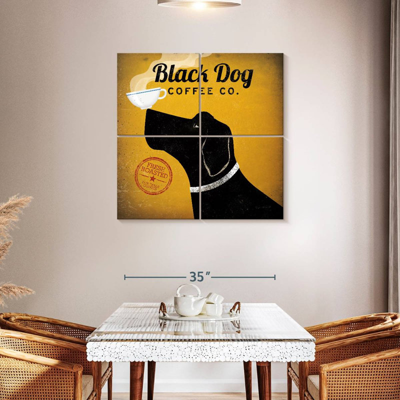 Tergel Black Dog Coffee Co, H 38 po x l 38 po