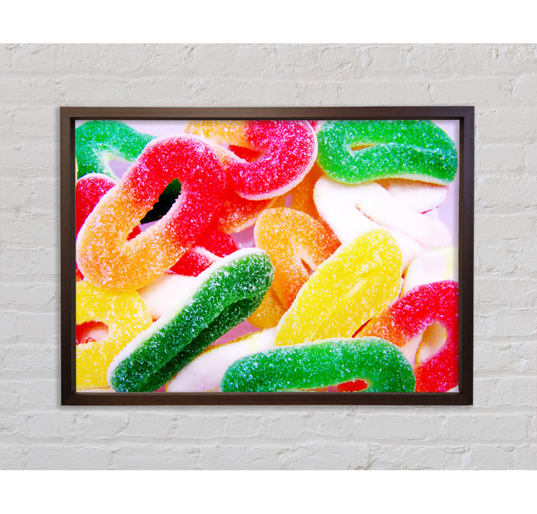 Fizzy Sweets - Einzelner Bilderrahmen Kunstdrucke auf Leinwand