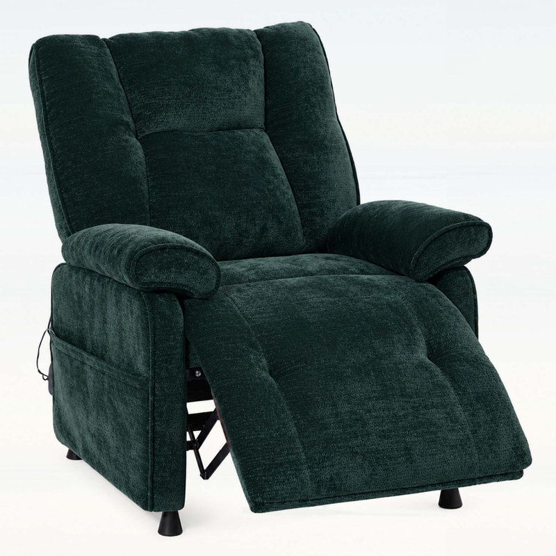 Fauteuil inclinable électrique avec mécanisme d'inclinaison motorisé fluide, design ergonomique et rangement latéral pour un confort et une commodité ultimes.