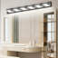 Luminaire de salle de bain moderne à DEL de 48 pouces avec 5 températures de couleur réglables (3000K-6000K) et une fonction à intensité variable, luminaire en métal noir mat à 6 lumières pour l'éclairage de miroir