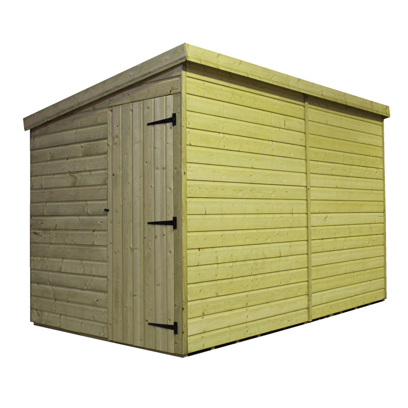 4 Ft. W x 10 Ft. D Shiplap Pent Wooden Shed, 6 ft. W x 9 ft. D