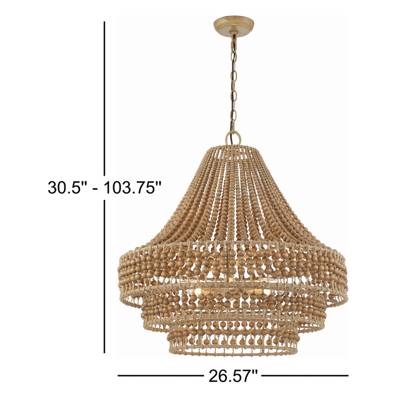 Ana Wrought Iron 6-Light Chandelier
