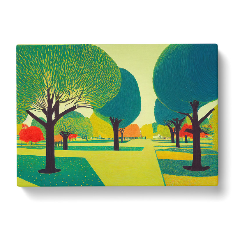 Trees In A Park - Wrapped Canvas, 40cm H x 60cm W x 3cm D