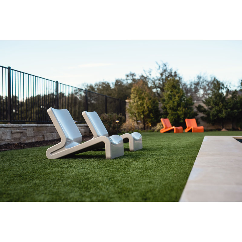 Line Outdoor Lounge Chair, Vintage Orange