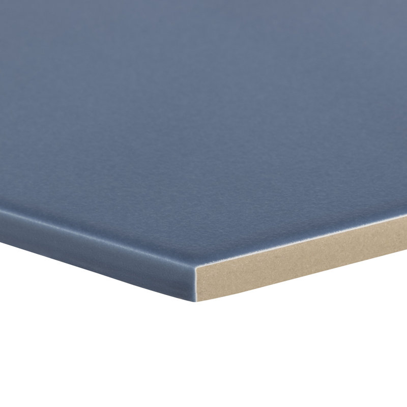 Carreau de porcelaine singulier l 9 po x L 7,8 po, Bleu