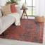 Tapis abstrait rouge / bleu sarcelle Getir-1278005734