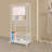 16 Rods Freestanding Ribbon Storage Shelf Display Rack With 4 Wheels-1080478839