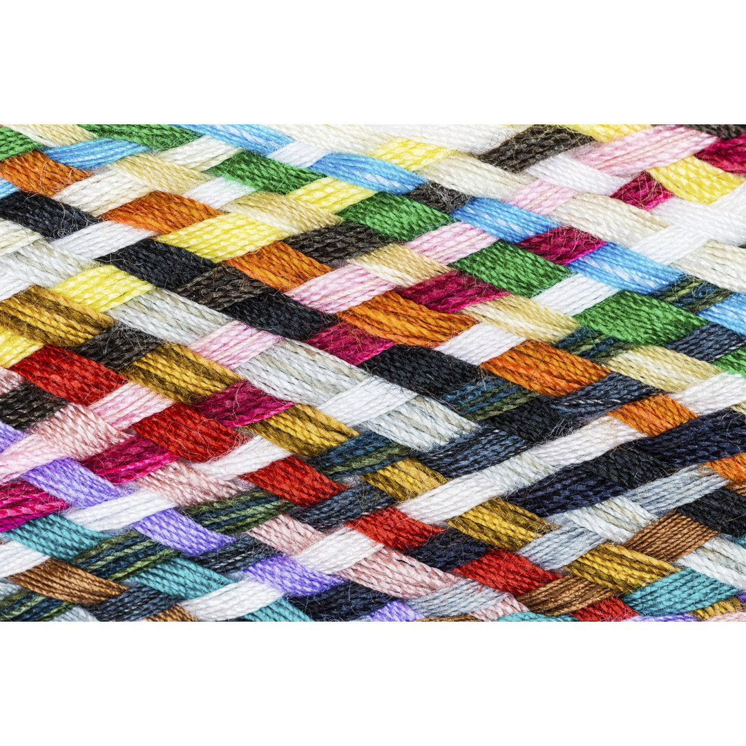 Strip Woven Cotton von Alexstorn - Wrapped Canvas Fotografie