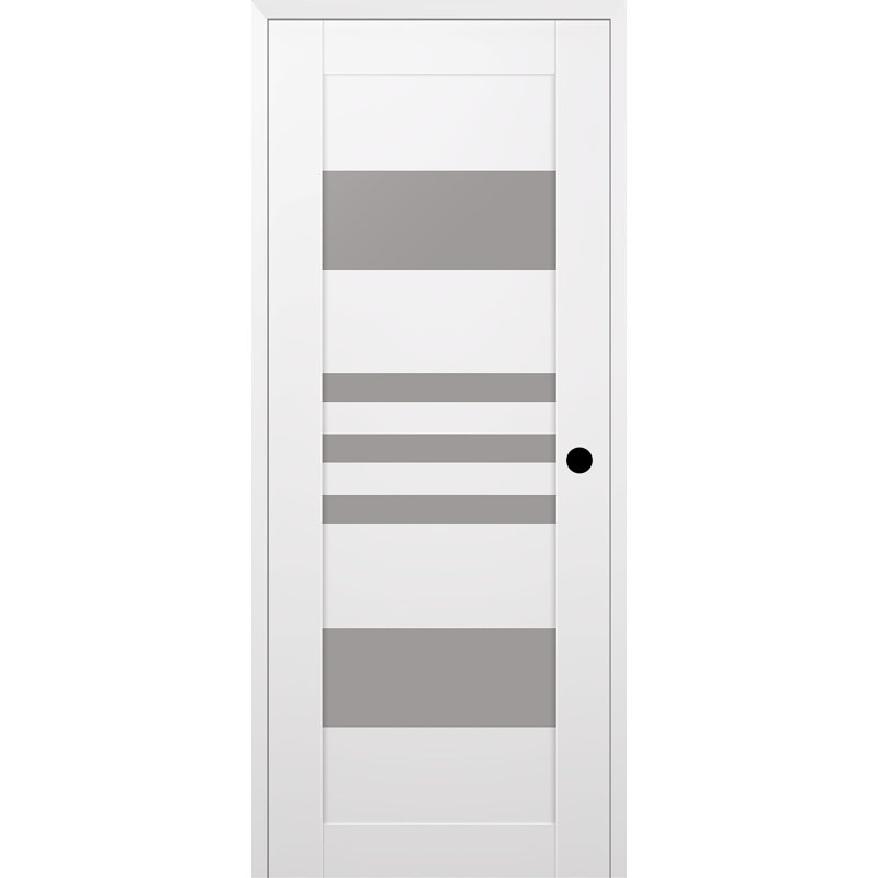 Porte standard en bois massif préfabriqué Leti, À gauche, 31,75 po x 79,375 po
