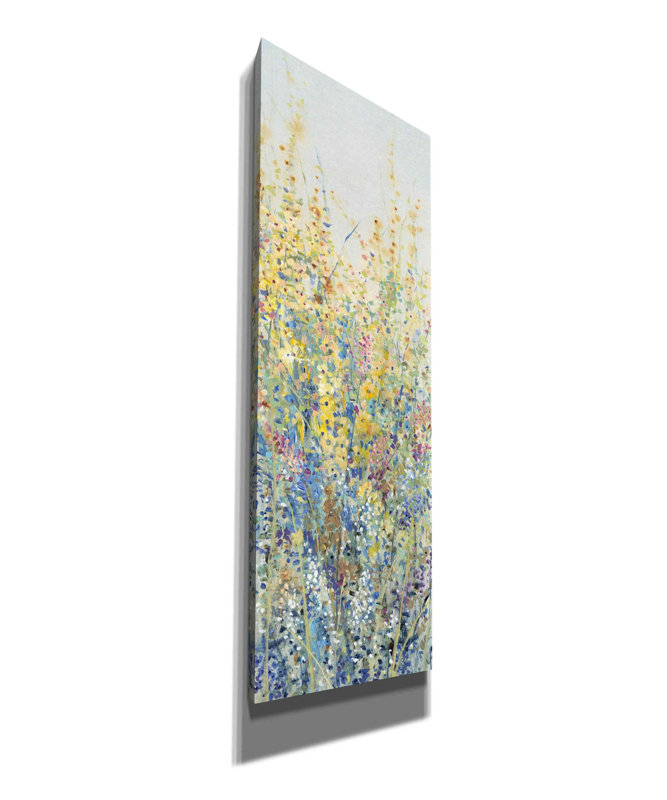 «Wildflower Panel III» par Tim O'toole, art mural sur toile, H 36 po x l 12 po x P 1,5 po