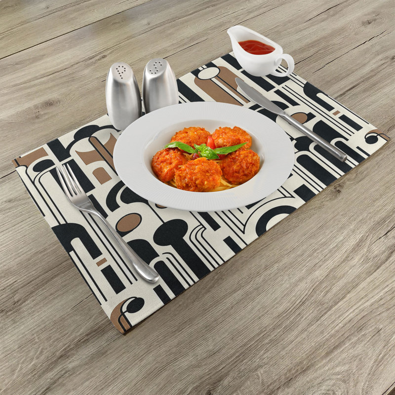 Ensemble de 4 napperons simples Ambesonne
