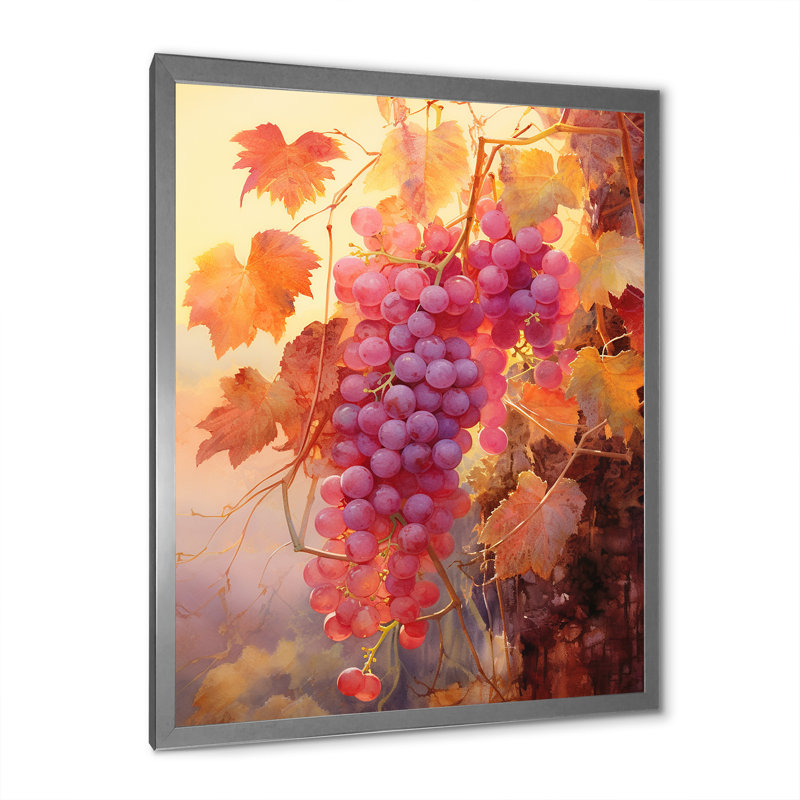 Décoration murale Vineyard Veil, H 44 po x l 34 po x P 1,5 po, Cadre simple argenté