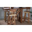 Table de bar Bali & Pari Luli Suar - Console fabriquée à la main en bois massif avec base en angle, table rustique moderne pour bar, cuisine ou salon