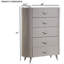 Commode de style contemporain avec tiroirs, pieds inclinés