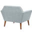 Chaise longue en bois massif - Détails des boutons, pieds extra modernes, bleu, assise-1626201854