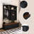 Farmhouse 4-In-1 Hall Tree With Wood Grain Bench-1395947371