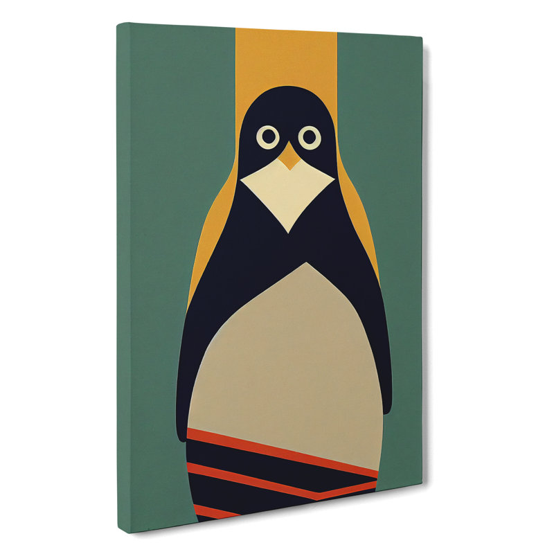 Modern Abstract Penguin No.4 - Wrapped Canvas, 60cm H x 40cm W x 3cm D