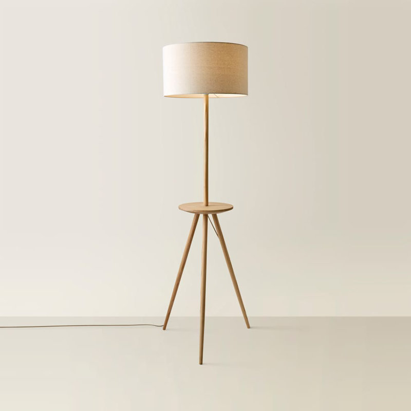 Tolono 150cm Matte Tripod Floor Lamp, Natural