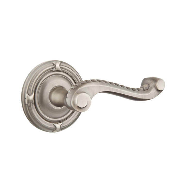 Poignée de porte avec rosette Rope Passage, Gauche, Nickel antique