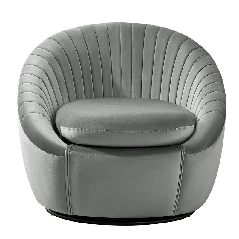 Fauteuil d'appoint pivotant en velours Modern