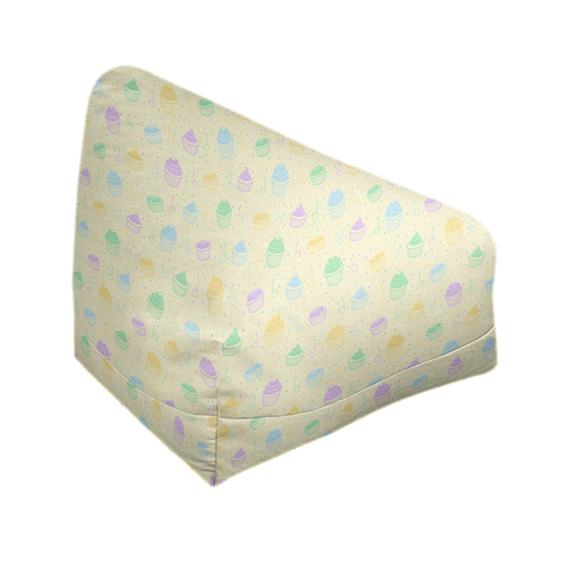 Leffel Bean Bag Chair & Lounger, 86" H x 2" W x 43" D, No Fill, Yellow/Green/Purple