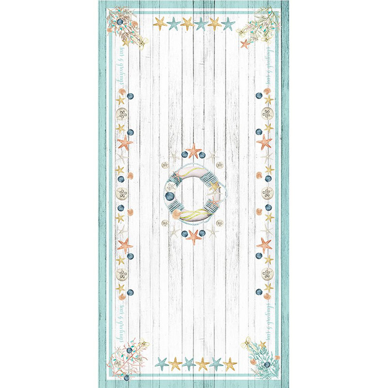 Nappe géométrique Coastal Christmas, L 144 po x l 70 po