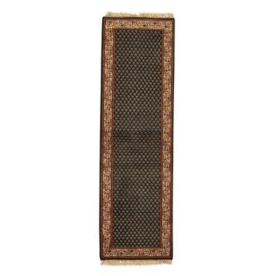 High-Quality Hand-Knotted Green And Ivory Area Rug