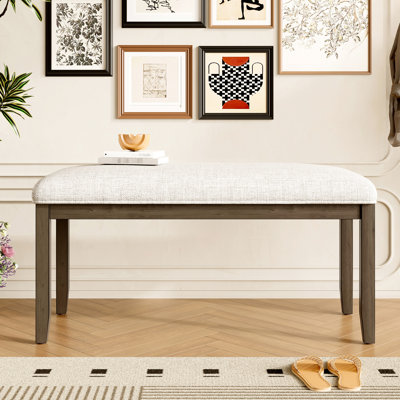 Banc de salle à manger rembourré 38 pouces Mid Century
