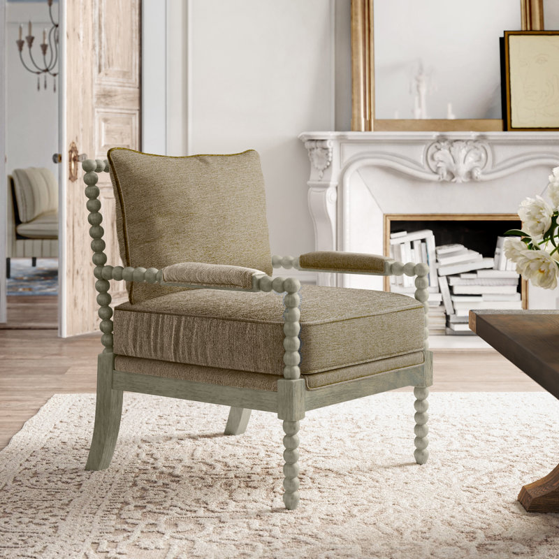 Timmey Upholstered Armchair, Dolphin Fabric