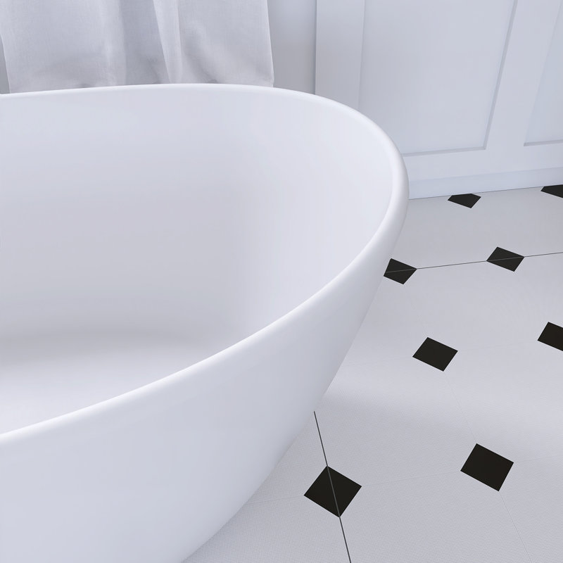 61 Inch Small Size Artificial Stone Solid Surface Freestanding Bathtub
