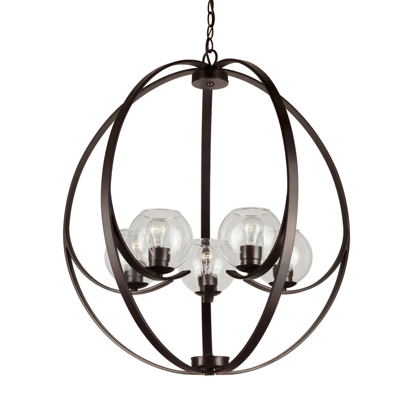 Hoefer 5 - Light Dimmable Globe Chandelier