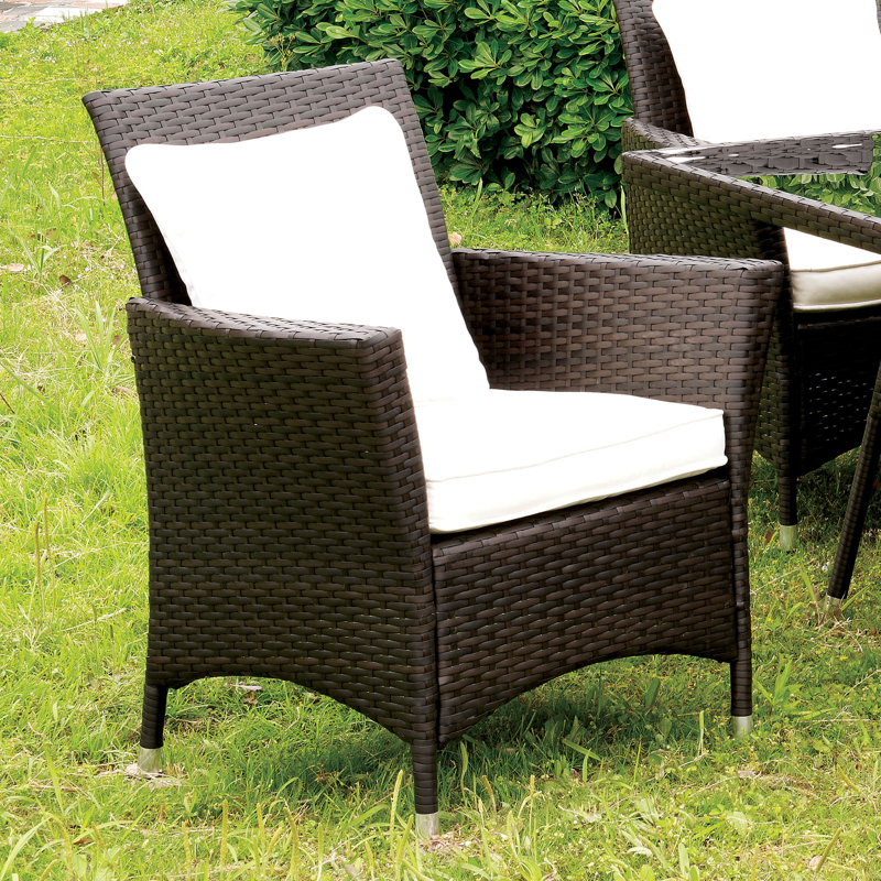 Chaise de patio avec coussin Derby, Blanc