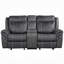 Causeuse inclinable électrique Hesy avec console 75 po gris foncé