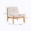 Chaise d'appoint Living Fluffy beige foncé avec structure en bois massif naturel-1174834862-1174834863