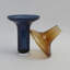 Tall Amber Over Cobalt Vase-Lg