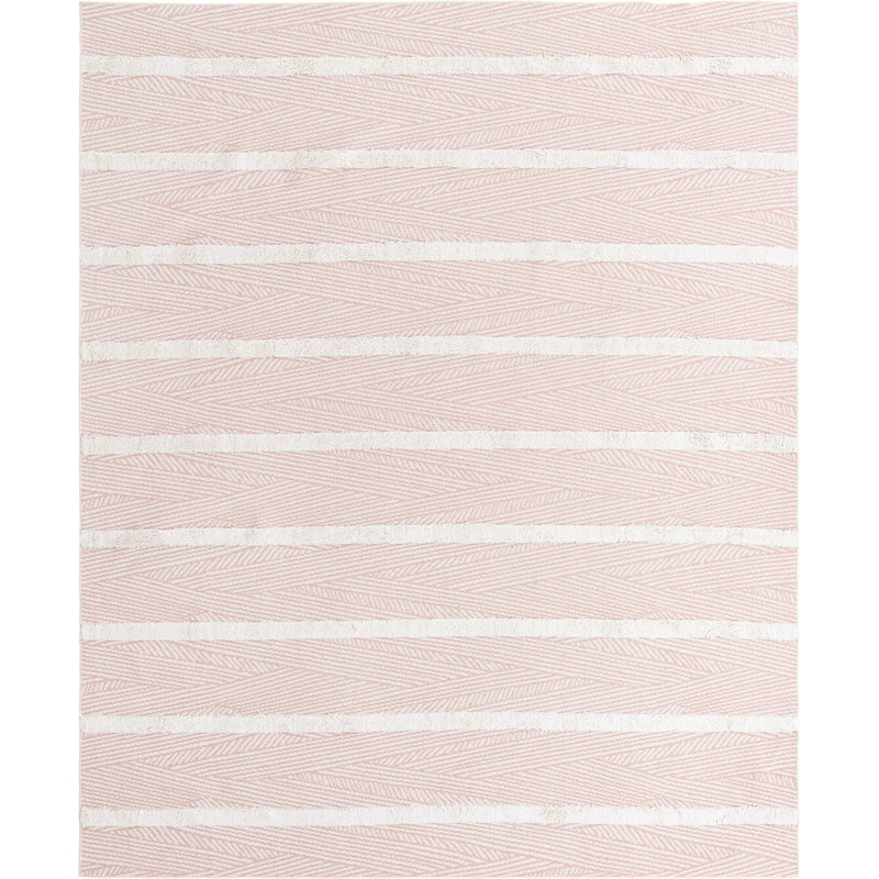 Jordalier Cotton Striped Indoor Rug, Rectangle 8'3" x 10'