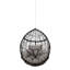 Chaise suspendue Teardrop - longue durée, coussins d'eau, l 37 po x P 24,75 po, H 46 po, gris et noir, déversement: 37,97 po x P 24,75 po, H 47,13 po