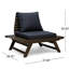 Siège d'extérieur avec coussin imperméable et extensible - Coussins de chaise en bois gris foncé au design spécial