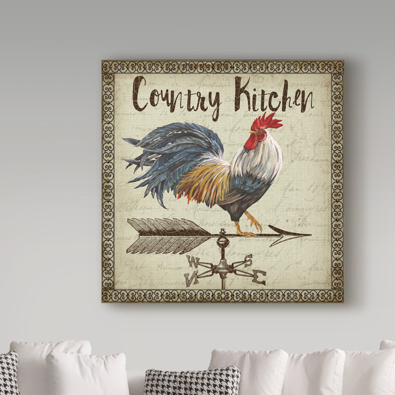 Deagen «Rustic Rooster Vane 3», impression sur toile tendue, H 14 po x l 14 po x P 2 po
