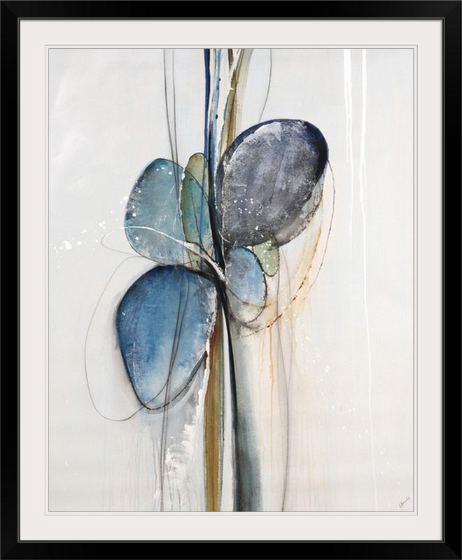'Unhooked III by Sydney Edmunds Painting Print, 23" H x 20" lx 1" p, Cadre noir