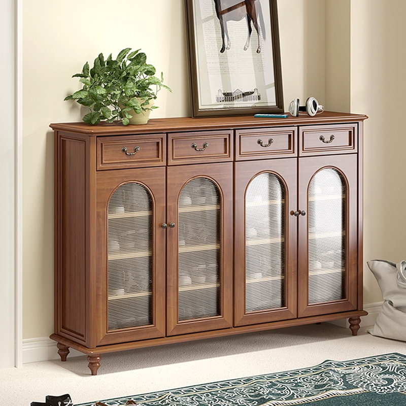 Walnut Solid Wood Shoe Storage Bench
