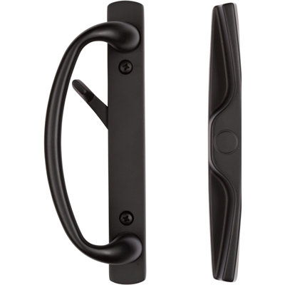 Poignée de porte coulissante Euro-Charlotte (serrure à mortaise non incluse)