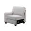 Canapé modulaire en lin gris 8 pièces - Élégant ajout de salon en forme de L 8 pièces
