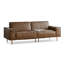 Canapé modulaire brun en similicuir-598041789-598041760